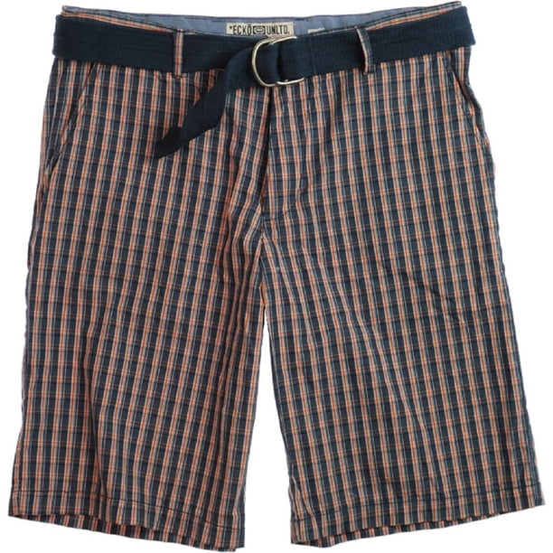 Ecko Unltd. Pantalones cortos casuales para caminar Checkmate con cinturón para hombre, naranja, 38 Ecko Unltd. Caminando