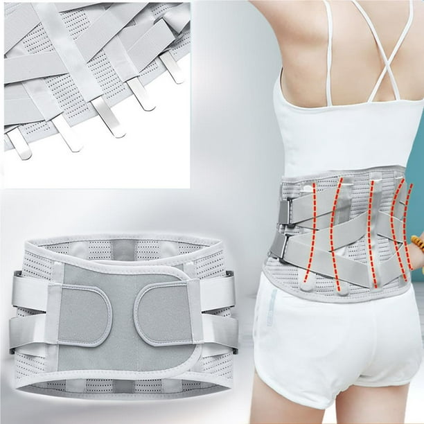 Youkk Adjustable Lumbar Support Belt with Steel Bars Back Brace Support  Belt Waist Trainer Trimmer for Women Men No.4 