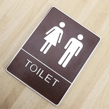 TAILTOSS 1Set 3D ABS White Toilet WC Washroom Door Signs Signboard for Office Bathroom Sign home bathroom wall decor