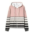 thumbnail image 5 of Winter Coats for Women Fall Outfits for Women 2025 Casual Printed Zippered Long Sleeved Hooded Sweater Jacket Top, 5 of 6