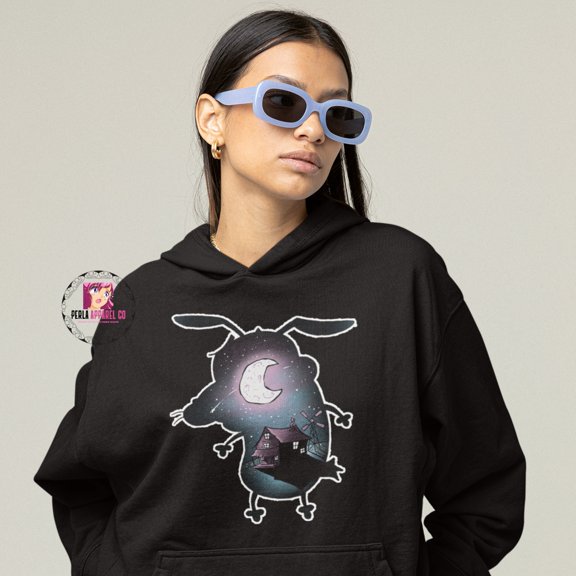 Limited Courage The Cowardly Dog Hoodie - Courage The Cowardly Dog T-Shirt - Old Cartoon Hoodie - Vintage Cartoon Hoodie - Cartoon Network