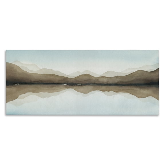 Stupell Industries Contemporary Vast Mountain Lake Reflection Canvas Art, 40 x 17, by Grace Popp