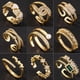 thumbnail image 2 of Anillos de acero inoxidable para mujer, anillo de circonita cúbica chapada en oro, tendencia de lujo, moda coreana, joyería estética, 2023, 2 of 4
