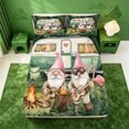 thumbnail image 5 of meiyoeat Happy Camping Bed Sheets,Girls,Cute Gnome Camper Print Full Size Sheets For Girl,4-Piece,1 Flat Sheet,1 Fitted Sheet and 2 Pillowcases, 5 of 6
