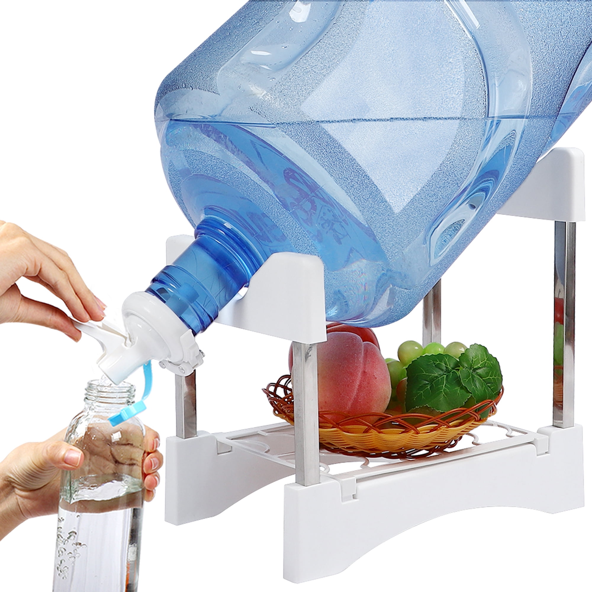 Stainless Steel 35 Gallon Water Jug Stand Dispenser Valve for 55mm Non