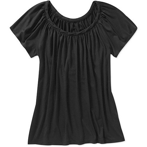 Faded Glory Women's Braided Neck Knit Top - Walmart.com