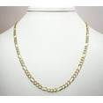 thumbnail image 3 of 14K Yellow Gold 4.5mm Solid Figaro Diamond Cut Chain Diamond Cut, FREE Microfiber Cloth, Link Mens Womens Necklace, Giorgio Bergamo, 3 of 8