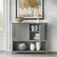thumbnail image 2 of TMS Chase 42" Open Shelf Sideboard Buffet, Charcoal Gray, 2 of 5