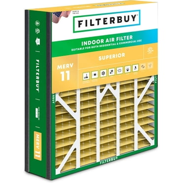 Filterbuy 20x20x5 MERV 11 Allergen Defense, Pleated HVAC AC Furnace Air Filters for Trion Air Bear 255649-103 & More (1-Pack)