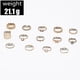 thumbnail image 3 of 14 Pcs Anillo Pack para Mujeres Anillos Set Anillos de plata de Bohemia Anillos de Cristal Anillos Conjunto de Nudo Anillos Sets, 3 of 7
