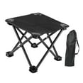thumbnail image 1 of Taburete de campamento taburete de otomano ligero para un patio de mochilero de parque Negro, 1 of 8