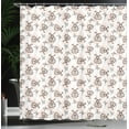 thumbnail image 4 of Ambesonne Ladybug Shower Curtain, Insect on Leaves, 69"Wx84"L, Peach Charcoal Grey, 4 of 5