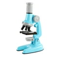 thumbnail image 2 of Microscope Science Kit - 100X-1200X Magnification with LED & Specimen Tools, 5.1 x 3.1 x 9.1in(Blue), 2 of 5