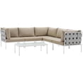 thumbnail image 2 of Modway Harmony 6 Piece Outdoor Patio Aluminum Sectional Sofa Set, Multiple Colors, 2 of 16