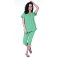 thumbnail image 4 of Moomaya Womens Nightwear Set Capri Cotton Sleepwear 2 Pcs Nightdresses, 4 of 6