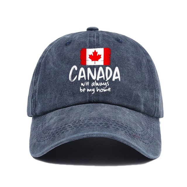 Canada Hat Maple Leaf Flag Printed Caps for Men Vintage Washed Breathable Sport Outdoor Cap