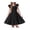 Black, variant on Arshiner Girls Dresses Double Pleated Sleeve Square Neck Off Shoulder with Pockets Tween Sundress