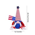 thumbnail image 3 of erdimoy 4th of July Patriotic Light-Up Gnome Figurine, 10.5" LED Knit Plush Gnome with American Flag (2 Styles), 3 of 6