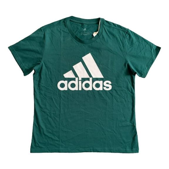Adidas Ladies Short Sleeve Graphic Print Crewneck Active T-Shirt, IM2786 (Green/White, S)