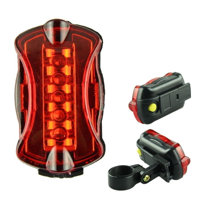 WIFKLSIIPG Voberry safety warning flashlight 5 LED Waterproof Bike Safety Tail Light