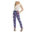 thumbnail image 2 of DKNY Womens Blue Pocketed Patterned Straight leg Pants S, 2 of 4