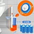 thumbnail image 5 of JEHONN Disposable Toilet Brush Holder Set with 42 Refills (Orange), 5 of 7