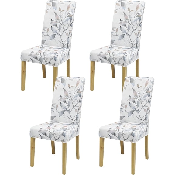 Dining Chair Covers, Dining Room Chair Cover Set of 4, Stretch Kitchen Chair Covers, Detachable Washable Chair Cover, Parsons Chair Slipcovers Protective, for Home, Restaurant, Banquet (Pattern 2)