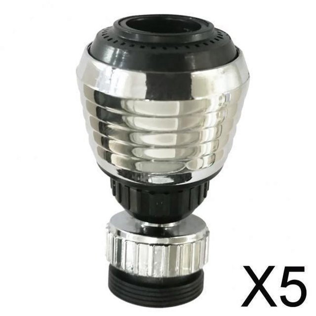 Paquete de 5-6 aireadores de grifo giratorios, antisalpicaduras, ahorro de agua, filtro de boquilla cromado 5 piezas