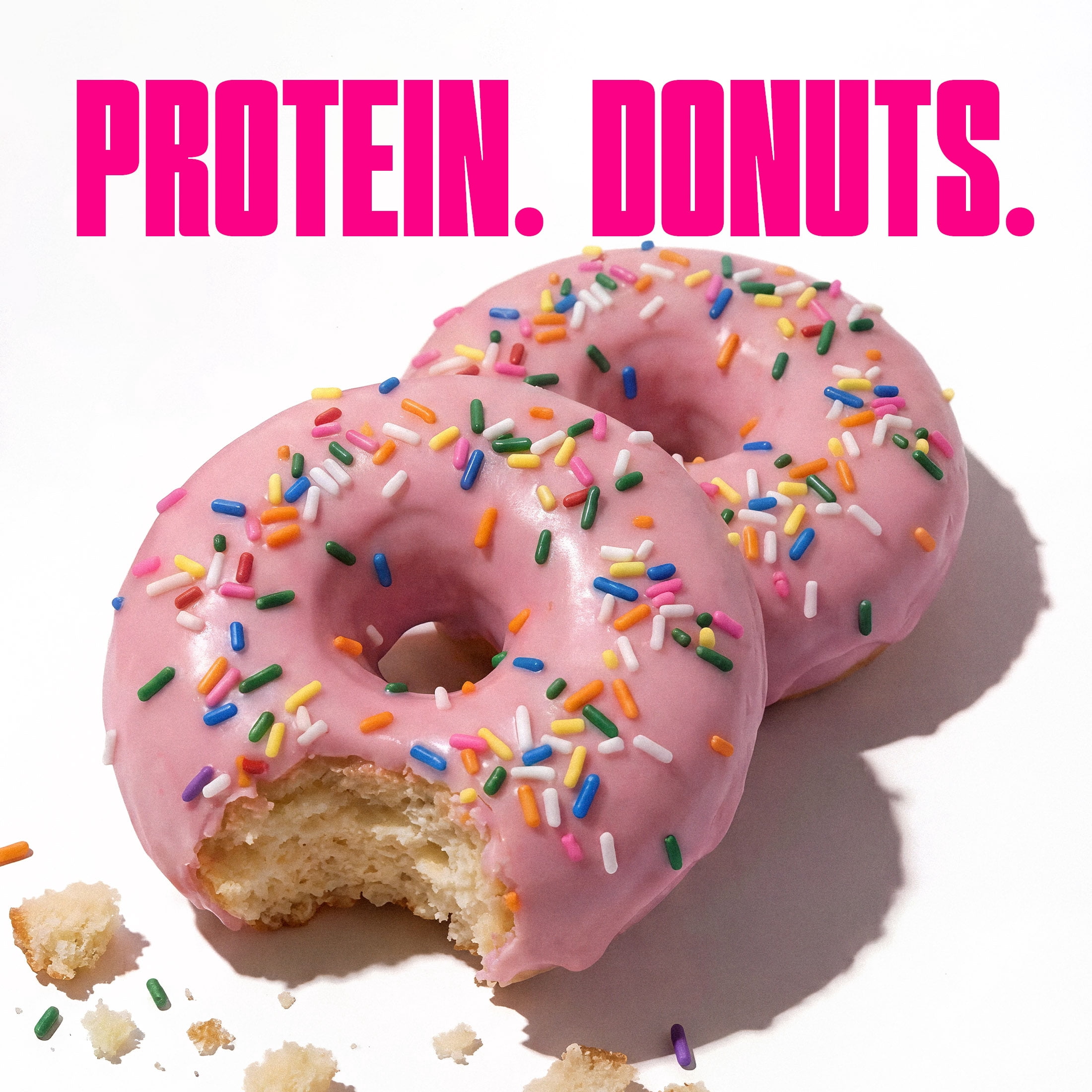 Legendary Foods Protein Donuts, Pink Sprinkle, 20g Protein, 4 Pack, Keto Friendly, Gluten Free