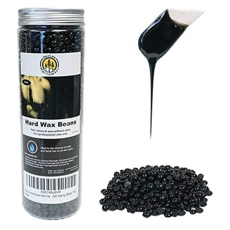 DevLon NorthWest Hard Wax Beans for Painless Hair Removal Pearl Beads for Women and Men Whole Body Self Waxing Kit Black