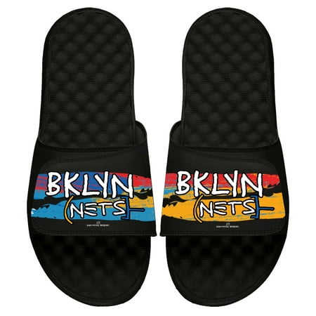

Men s ISlide Black Brooklyn Nets 2020/21 City Edition Paint Stripe Slide Sandals