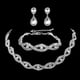 thumbnail image 2 of Collar, pulsera, pendientes, collar, cadena de clavícula, tejido de diamantes de imitación, popular en Europa y América, 2 of 5