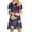 5-Navy, variant on Summer Shift Dresses for Women Beach Floral Cute T Shirt Dress Sundress Casual Boho Crewneck Short Sleeve Mini Dress