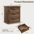 thumbnail image 6 of CQSXDA 22 Inch Wide Fluted Nightstand In Wood With Charging Station, Modern End Table For Bedroom And Home Office Furniture，Walnut, 6 of 8