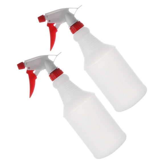 Homoyoyo Plastic Spray Bottles White Reusable for Cleaning Solutions 2Pcs