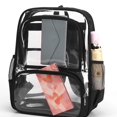 thumbnail image 3 of 16.5in Large Capacity Transparent Backpack for Teens, Schoolbag with Multiple Pockets for Schools, Stadiums, Travel, Everyday Use, 3 of 10