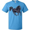 thumbnail image 3 of Inktastic Beautiful Galloping Black Horse T-Shirt, 3 of 5