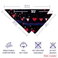 thumbnail image 2 of Valentine's Day Pack of Two Breathable Chiffon Yarn Dog Bandanas, Set of 2 Lightweight Pet Collars for Small and Medium Dogs, 16x16x22.8in and 20.9x20.9x30in Sizes, 2 of 5
