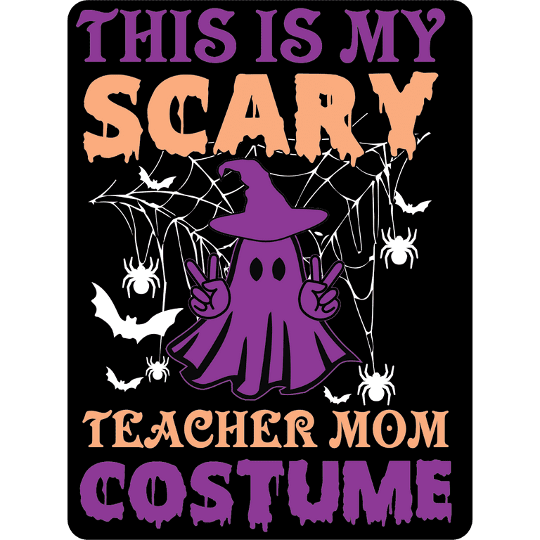 This Is My Scary Teacher Mom Costume Halloween Great Gift Idea Decal  Sticker 2 Pack 5 Inch Stickers S11745 