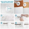 thumbnail image 4 of No Hook Shower Curtain, Dark Burnt Orange Grey Ombre Shower Curtains for Bathroom with See Through Top Window, Farmhouse Gradient Minimalist Waterproof & Washable Bath Curtain 60"x72", 4 of 9