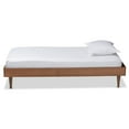 thumbnail image 2 of Bowery Hill Ash Walnut Finished Wood Twin Size Platform Bed Frame, 2 of 7
