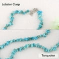 thumbnail image 3 of Natural Stone Irregular Gemstone Beaded Choker Necklace for Women Bohemian Crystal Jewelry, Blue Turquoise, 3 of 7