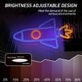 thumbnail image 3 of UPONRAY Rocket Neon Signs, 13.8"*13.8" Dimmable & USB-Powered LED Neon Light, Stylish Wall Decor for Bedroom, Party, Game Room, Man Cave, Bar, 3 of 6
