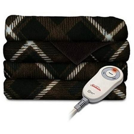 Sunbeam Electric Heated Microplush Throw Blanket, 60-Inch by 50-Inch