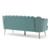 thumbnail image 5 of Noble House Thelen Velvet Channel Stitch 3 Seater Shell Sofa, Turquoise, 5 of 7