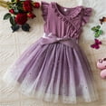 thumbnail image 2 of YunPes Gradient Mesh Dress Spring Summer and Autumn Bowknot Flying Sleeves Star Girl Dress Matching Dresses for Sisters Kids, 2 of 9