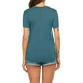 thumbnail image 4 of Chemises à Manches Courtes pour Femmes Enceintes Femmes Allaitement Couleur Unie Col Rond Manches Courtes Col Rond Blouse d'Allaitement Blouses à Manches Courtes pour Femmes Hauts à Manches Courtes pour Femmes, 4 of 7