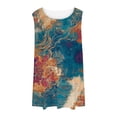 thumbnail image 5 of Homenesgenics Tank Tops for Women Plus Size Summer Floral Printed T-Shirt Home & Leisure Round Neck Tank Top,Sleeveless Tunic Tops Blue XXXXL, 5 of 7