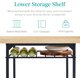 thumbnail image 4 of Songqin 3-Piece Modern Dining Set, Space Saving Dinette for Kitchen, Dining Room, Small Space w/Steel Frame, Built-in Storage Rack - Natural/Black, 4 of 14