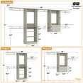 thumbnail image 2 of Homieasy Closet System with 2 Sets, 154'' Heavy Duty Closet Organizer System with 2 Drawers, 8 Hanging Rods & 6 Reversible Shelf Towers, Clothes Storage & Organizers for Bedroom, Closet, White Oak, 2 of 6